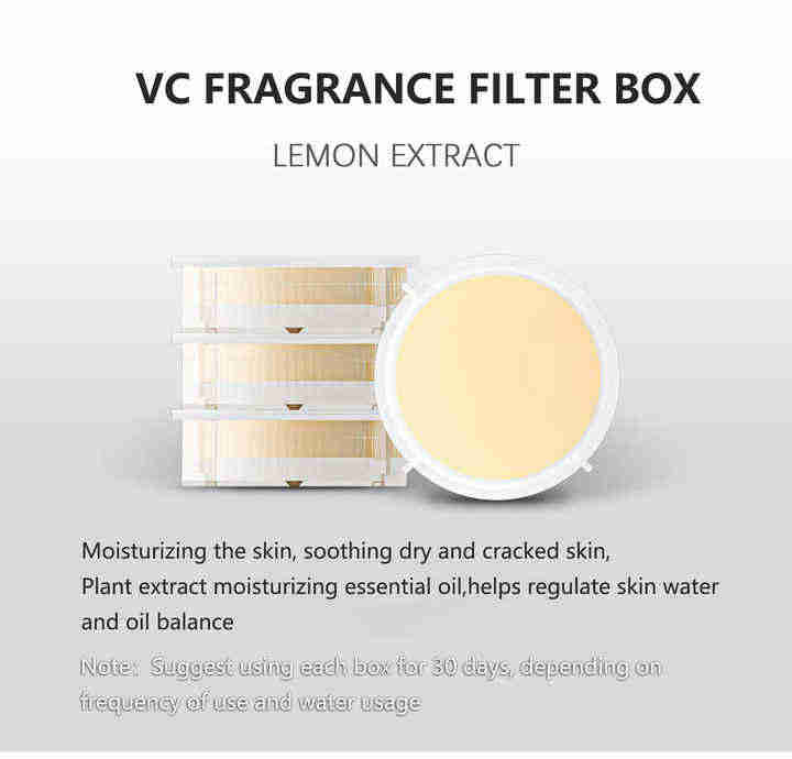 AquaGlow™ Pommeau de douche filtrant CH001 – Double filtre PP + Vitamine C - Vert Sauge