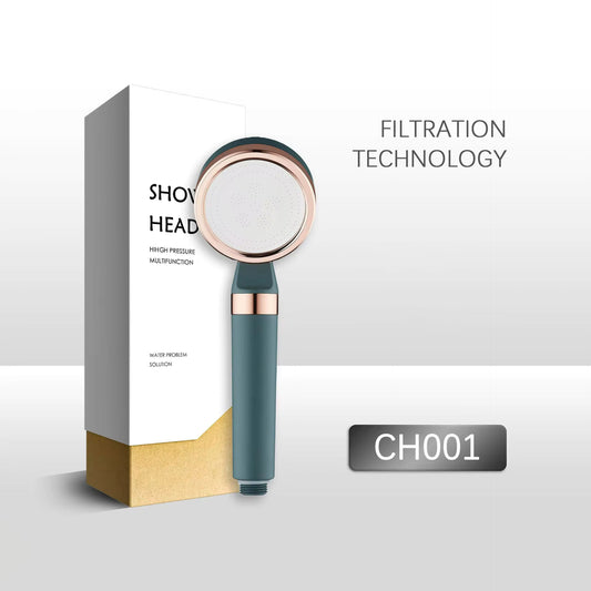 AquaGlow™ Pommeau de douche filtrant CH002 – Double filtre PP + Vitamine C