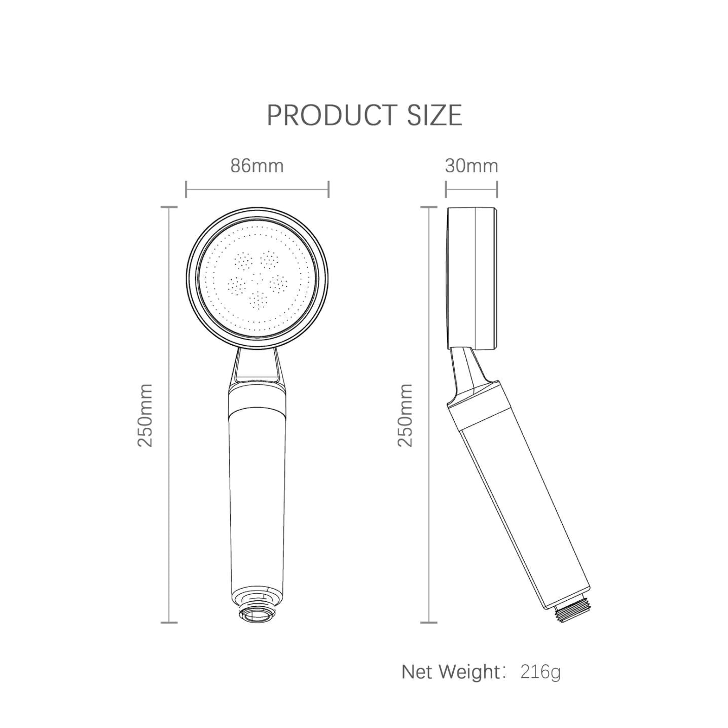 AquaGlow™ Pommeau de douche filtrant CH002 – Double filtre PP + Vitamine C